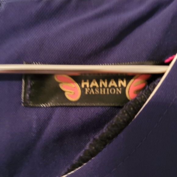 Selling Beautiful Modest Navy Blue & Creme Abaya/Kaftan/Dress - Picture 9 of 10